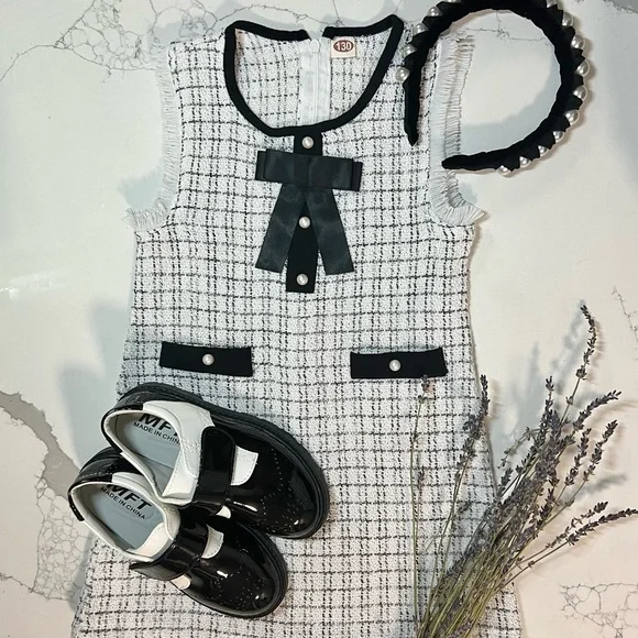 【CHICLINE】Beyche Layered Tweed Dress Dresses | Chic Tweed Dress Perfect For The Fall And Even